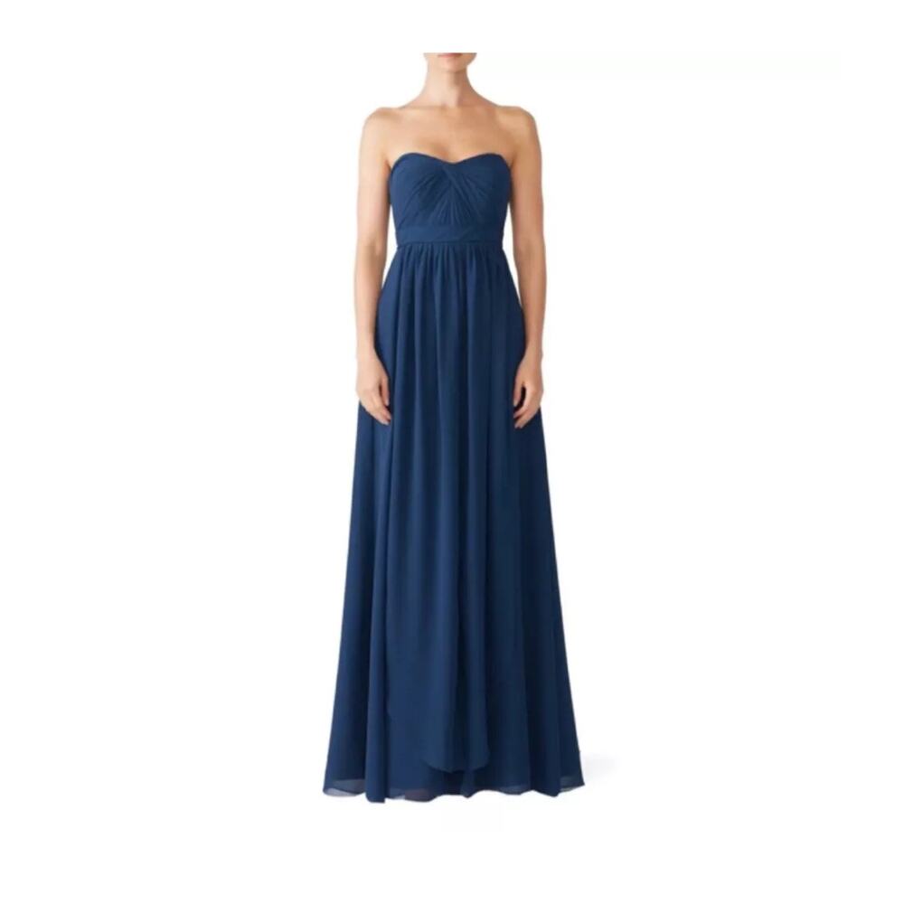 Jenny Yoo Collection Navy Blue Strapless Aidan Gown Size 0